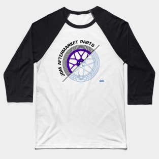 Purple JDM Wheels V4 Baseball T-Shirt